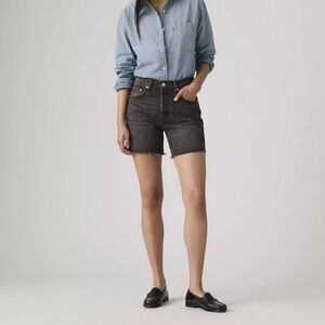 Levi's 501® Mid Thigh Women's Shorts Distressed Black